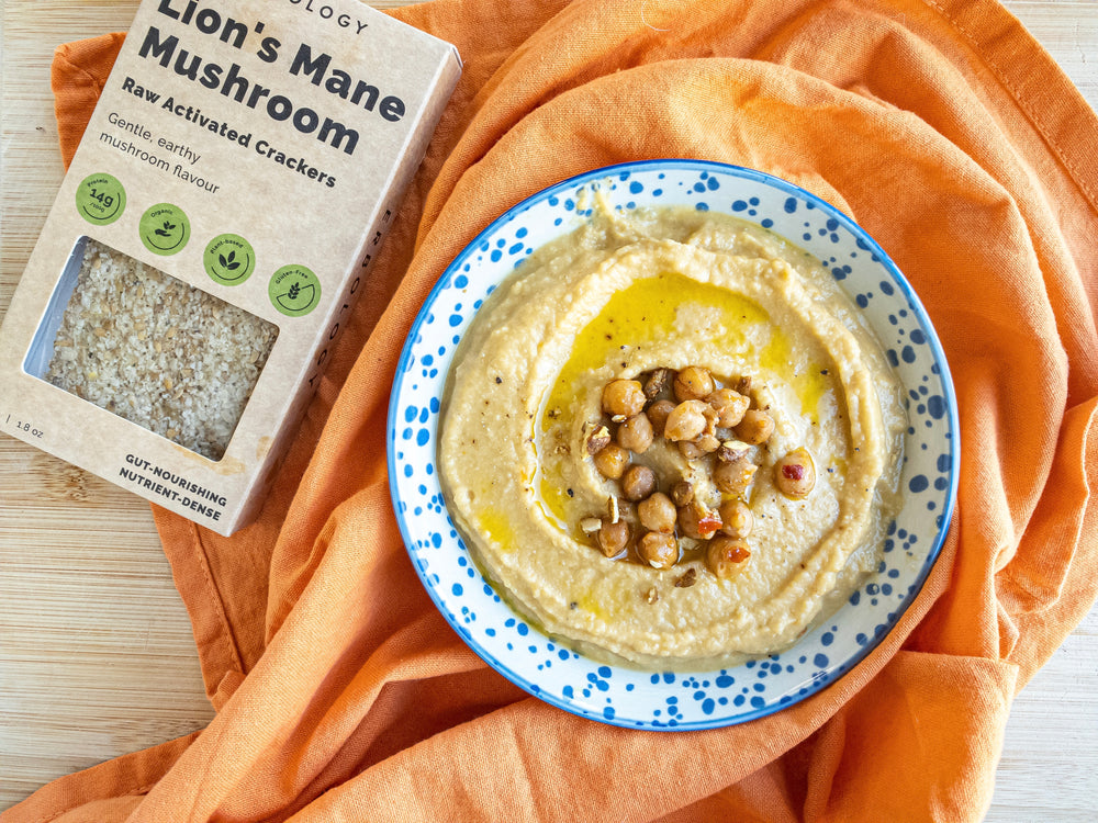 Roasted Garlic Tahini Free Hummus