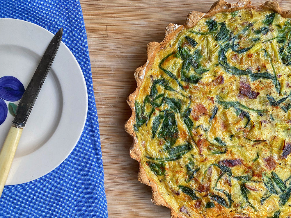 Seasonal Paleo Bacon, Leek and Wild Garlic Quiche