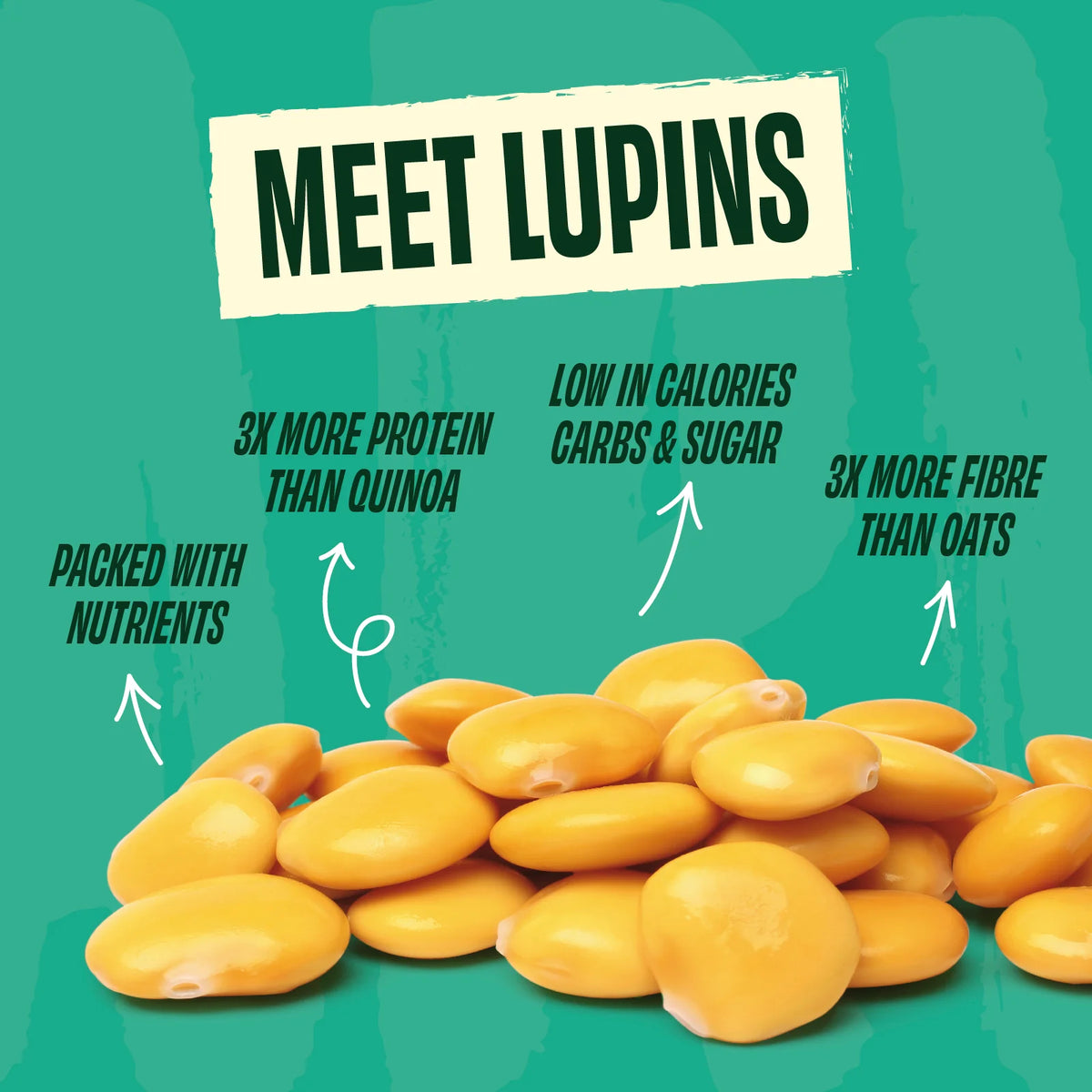 Tarwi Marinated Lupin Beans Basil 70g WellEasy