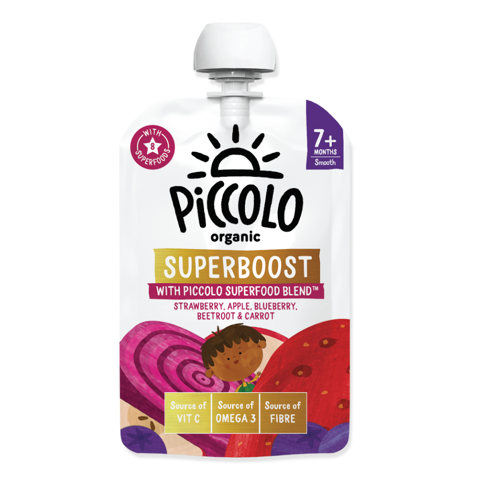 Piccolo Organic Superboost Strawberry, Blueberry Beetroot 100g