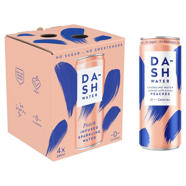 Dash Water Sparkling Peach Multipack 4x 300ml – WellEasy