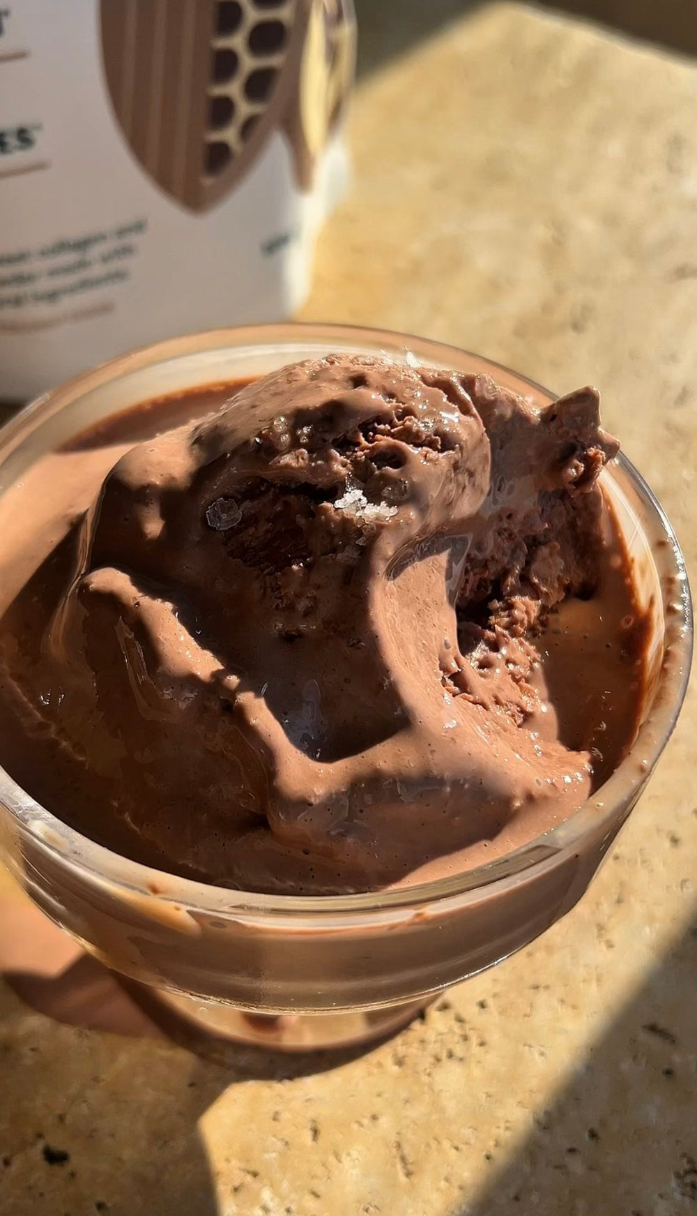 Chocolate Bone Broth Ice Cream