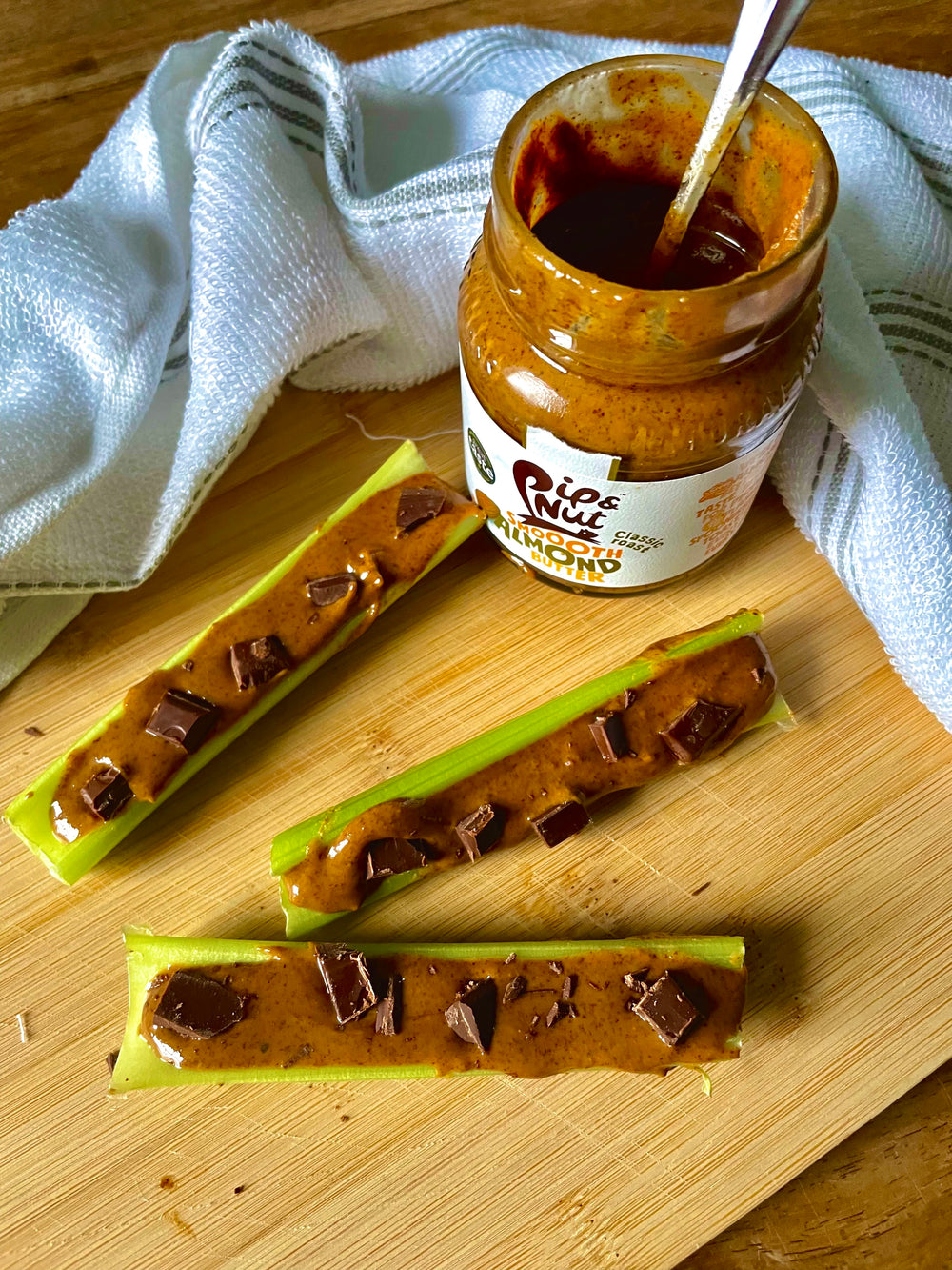 Celery Boats With Almond Butter