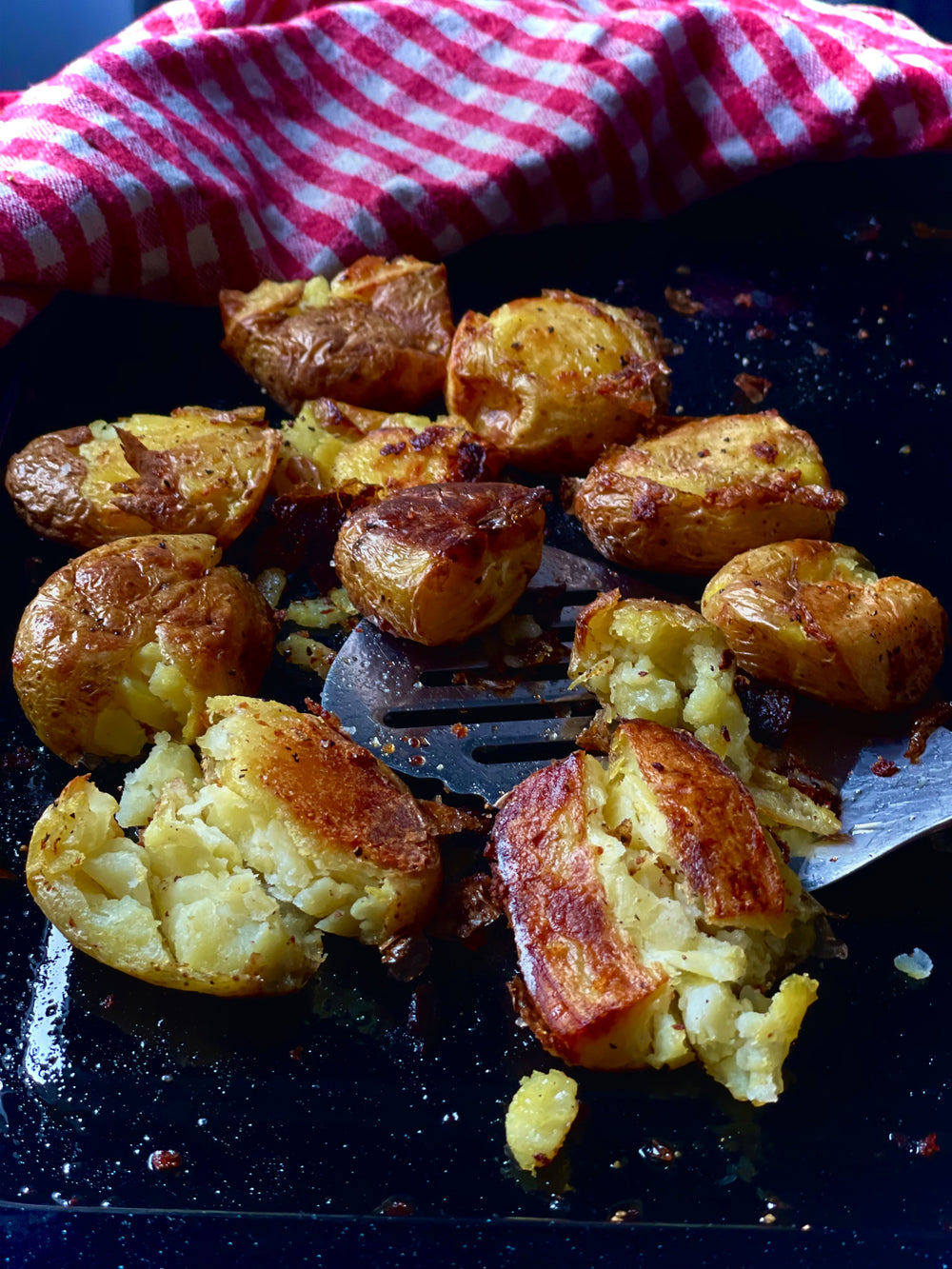 Balsamic Roasted Smashed Potatoes