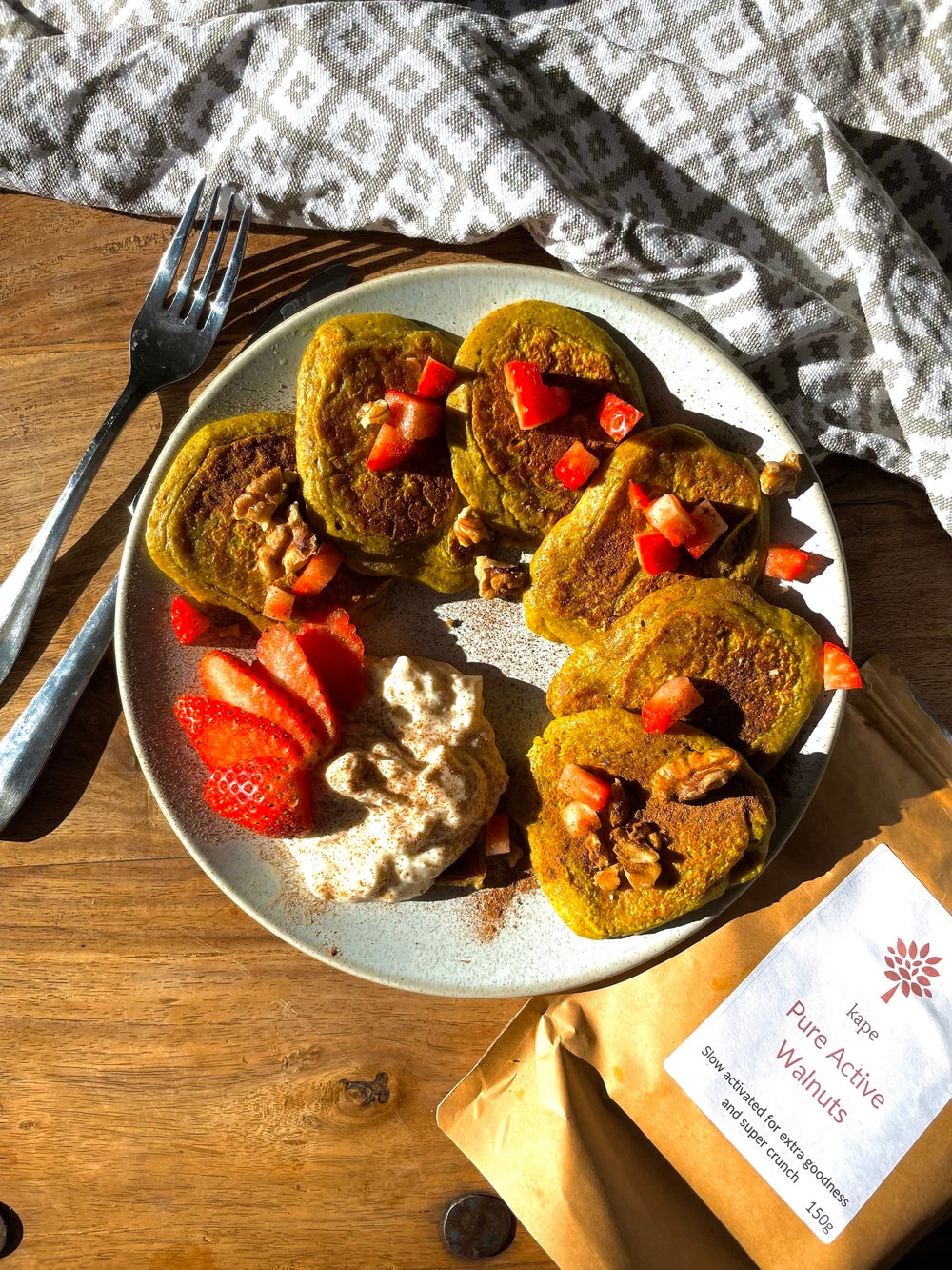Mini Turmeric Protein Pancakes