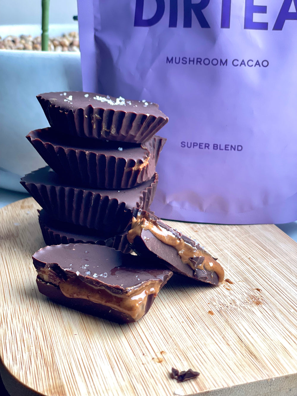 Almond Butter Mushroom Bites