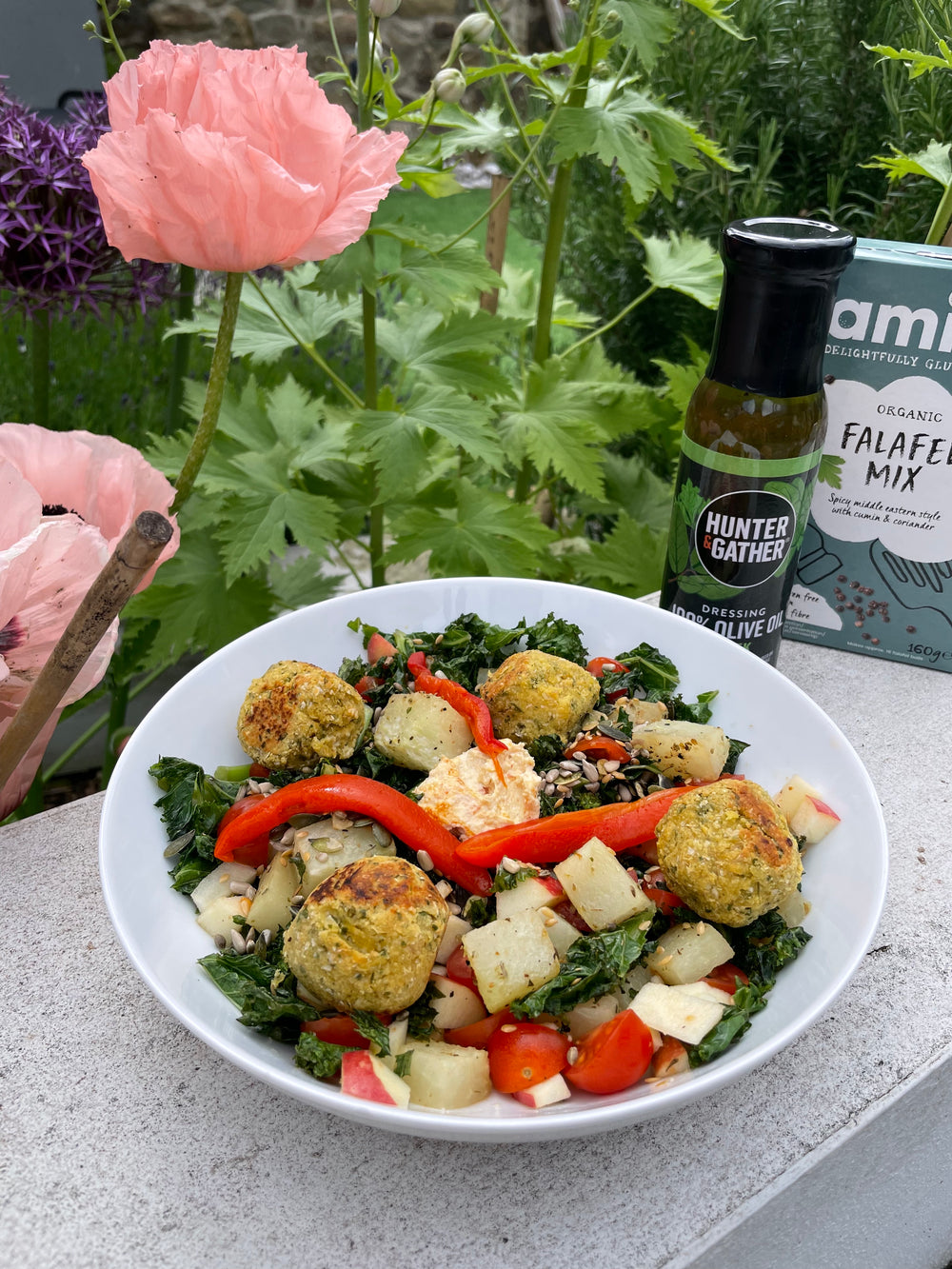 Roasted Celeriac Falafel Salad