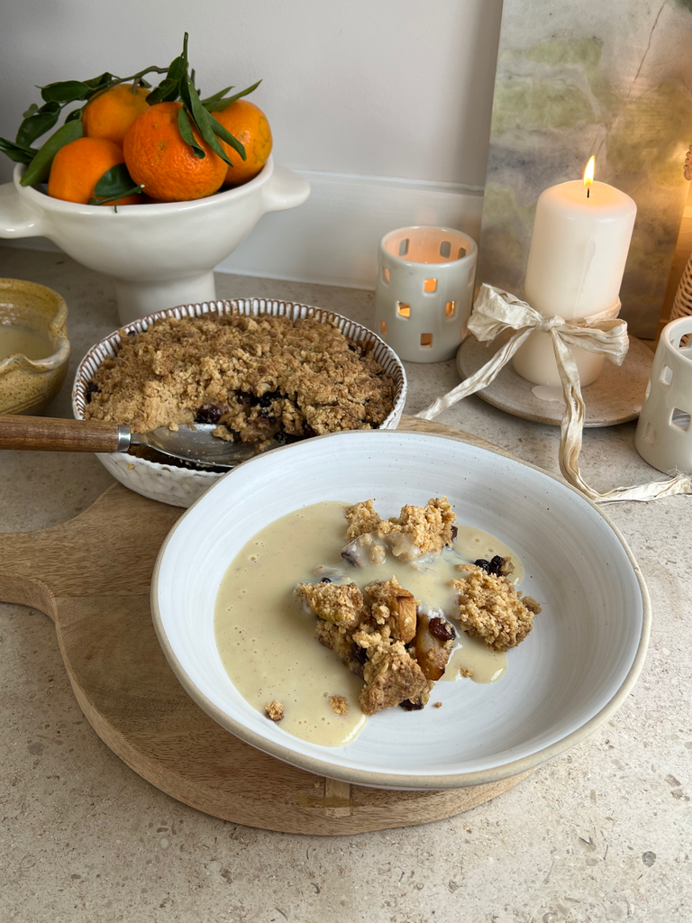 Christmas Crumble & Homemade Dairy-free Custard