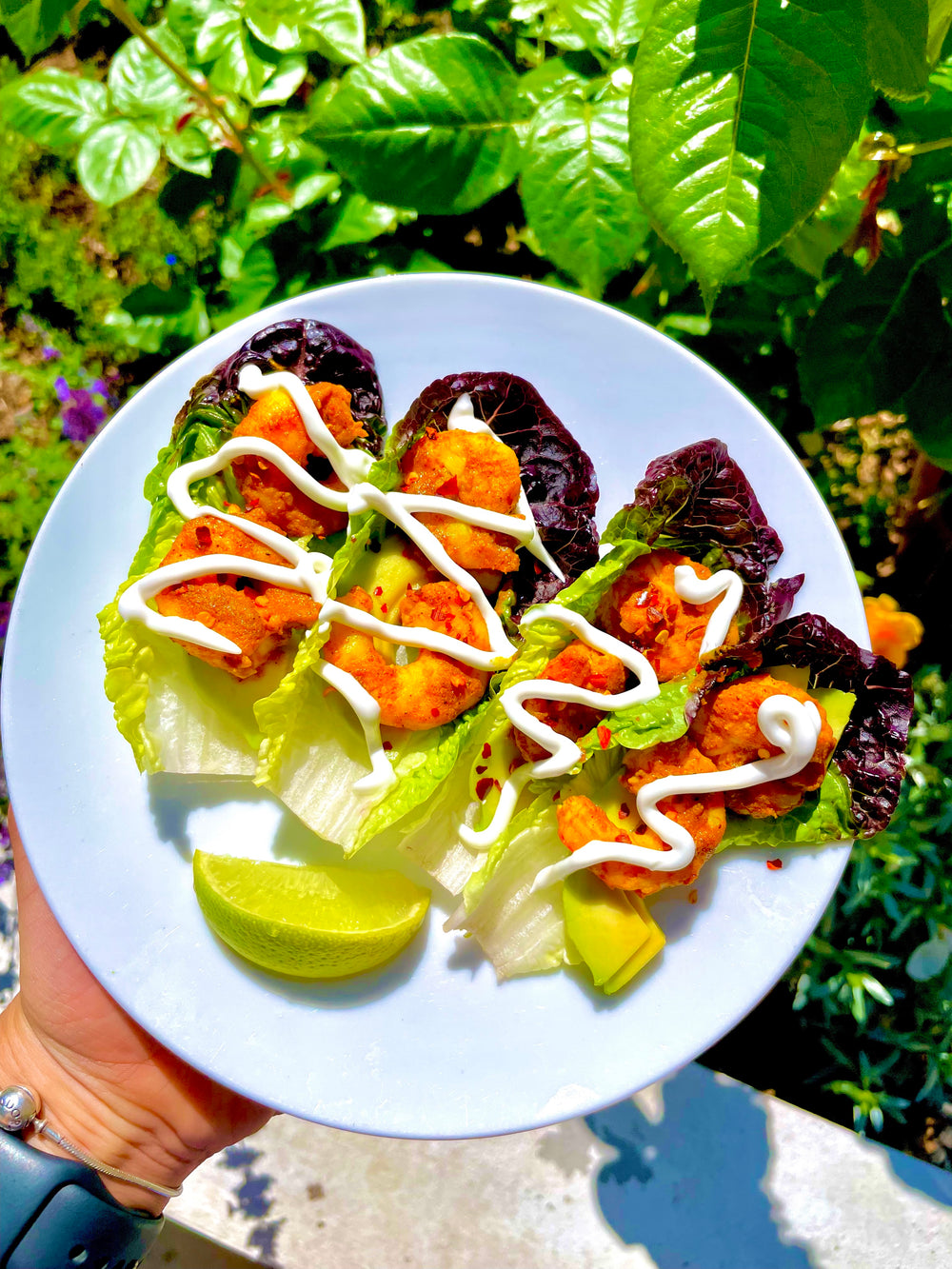 Spicy Prawns In Lettuce Wraps