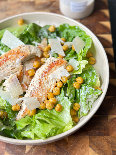 The Healthiest Chicken Caesar Salad