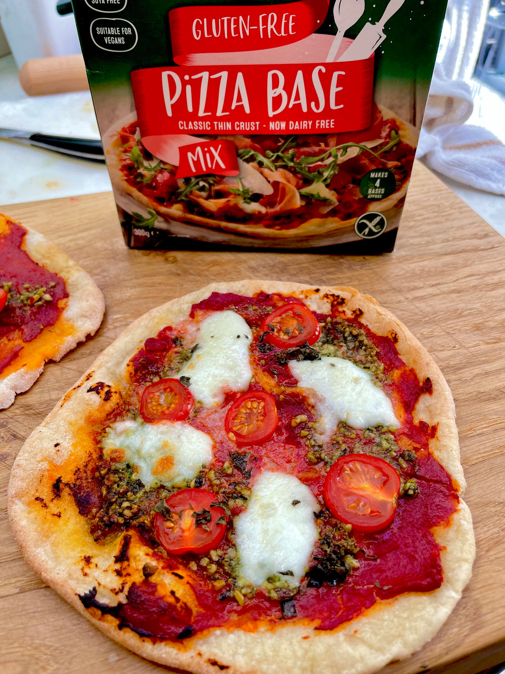 Gluten Free Pesto Pizza's