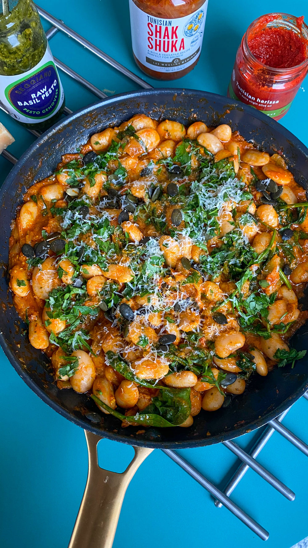 Blue Zone Inspired: Shakshuka with Butter Beans Recipe