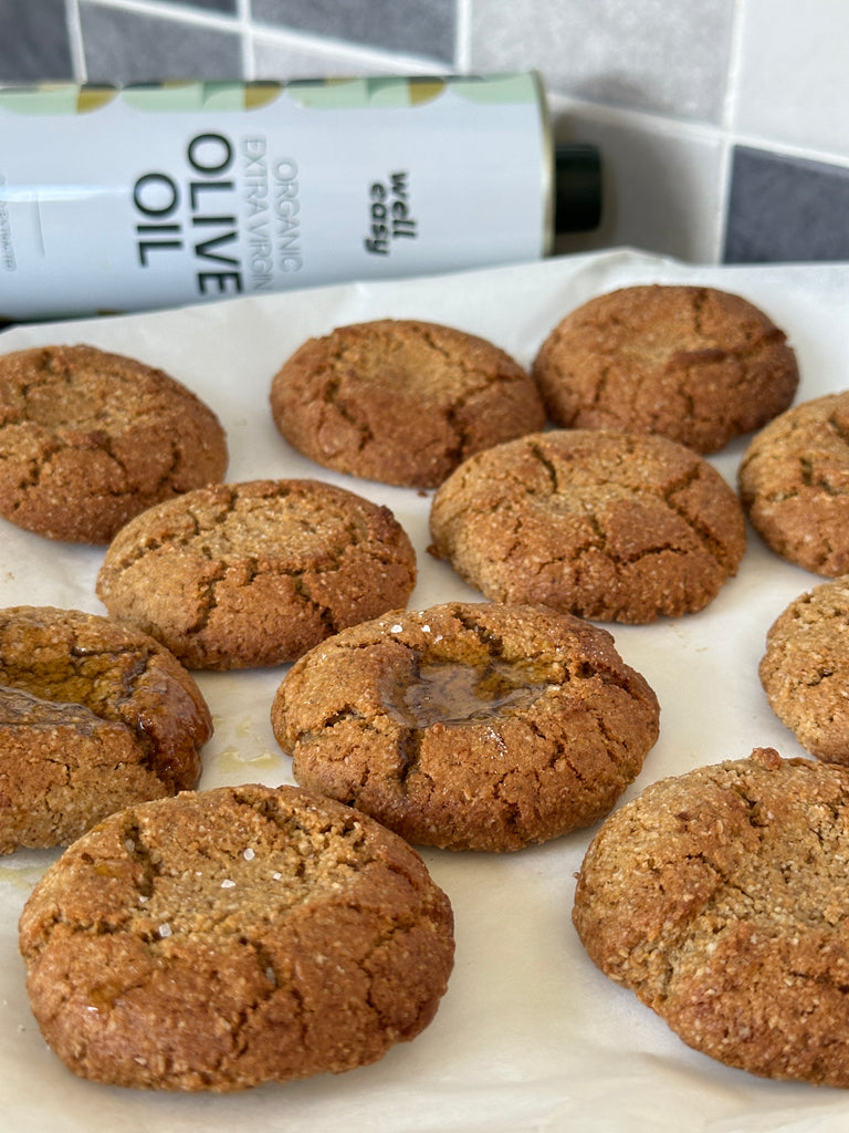 Soft & Chewy Olive Oil Caramel Cookies