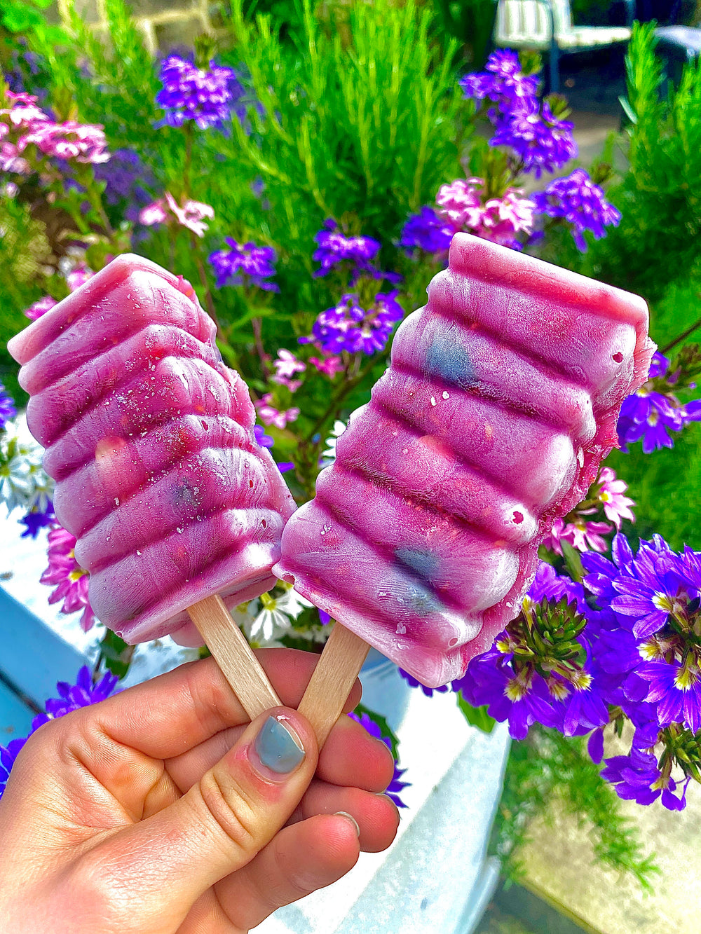 Raspberry & Mint Ice Lollies