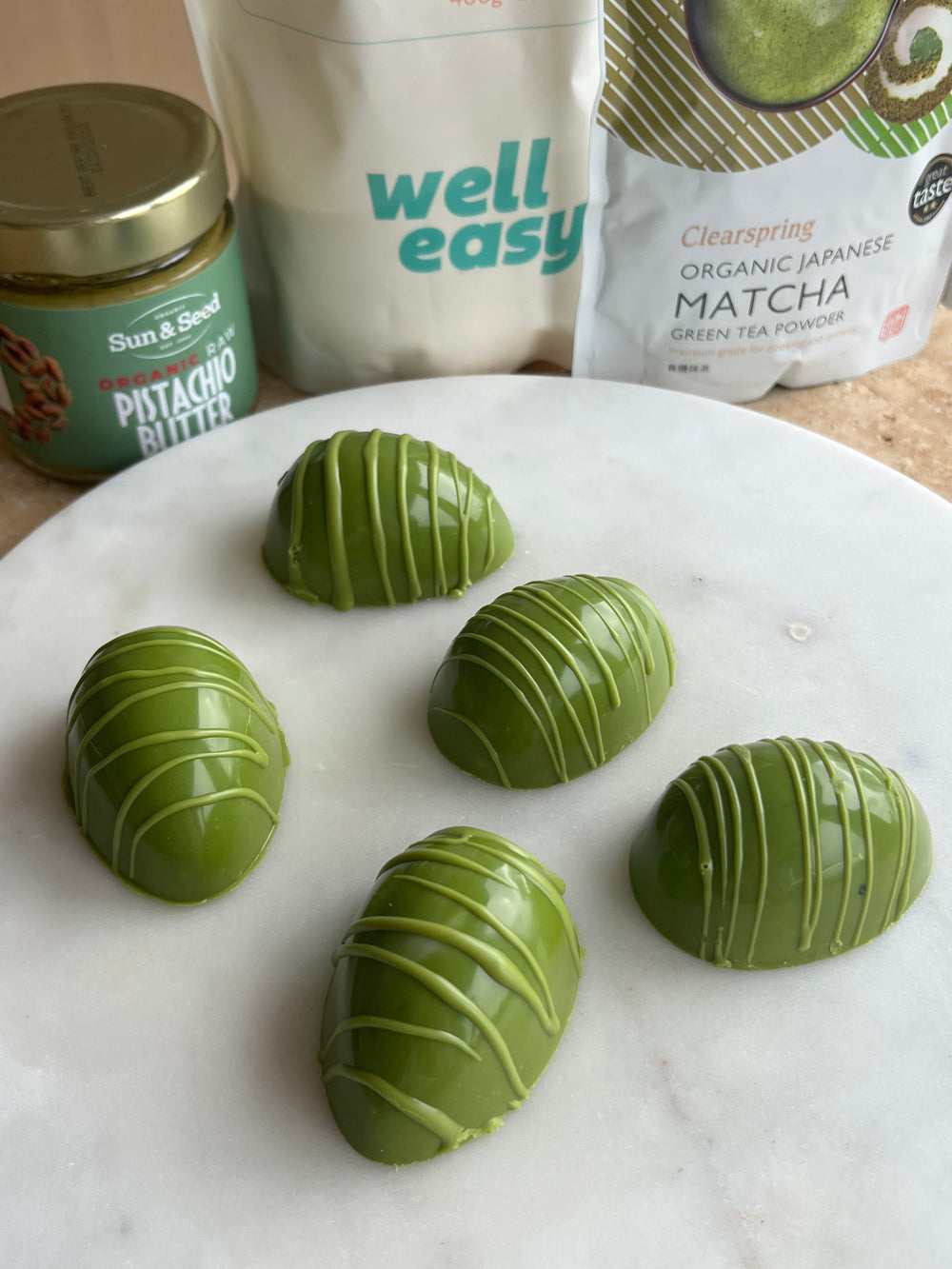 Matcha & Pistachio Collagen Easter Eggs