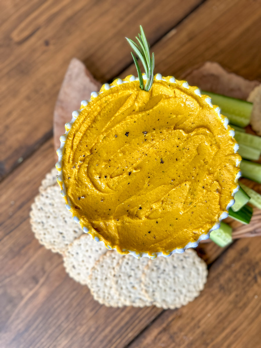Healthy & Homemade Pumpkin Turmeric Hummus WellEasy