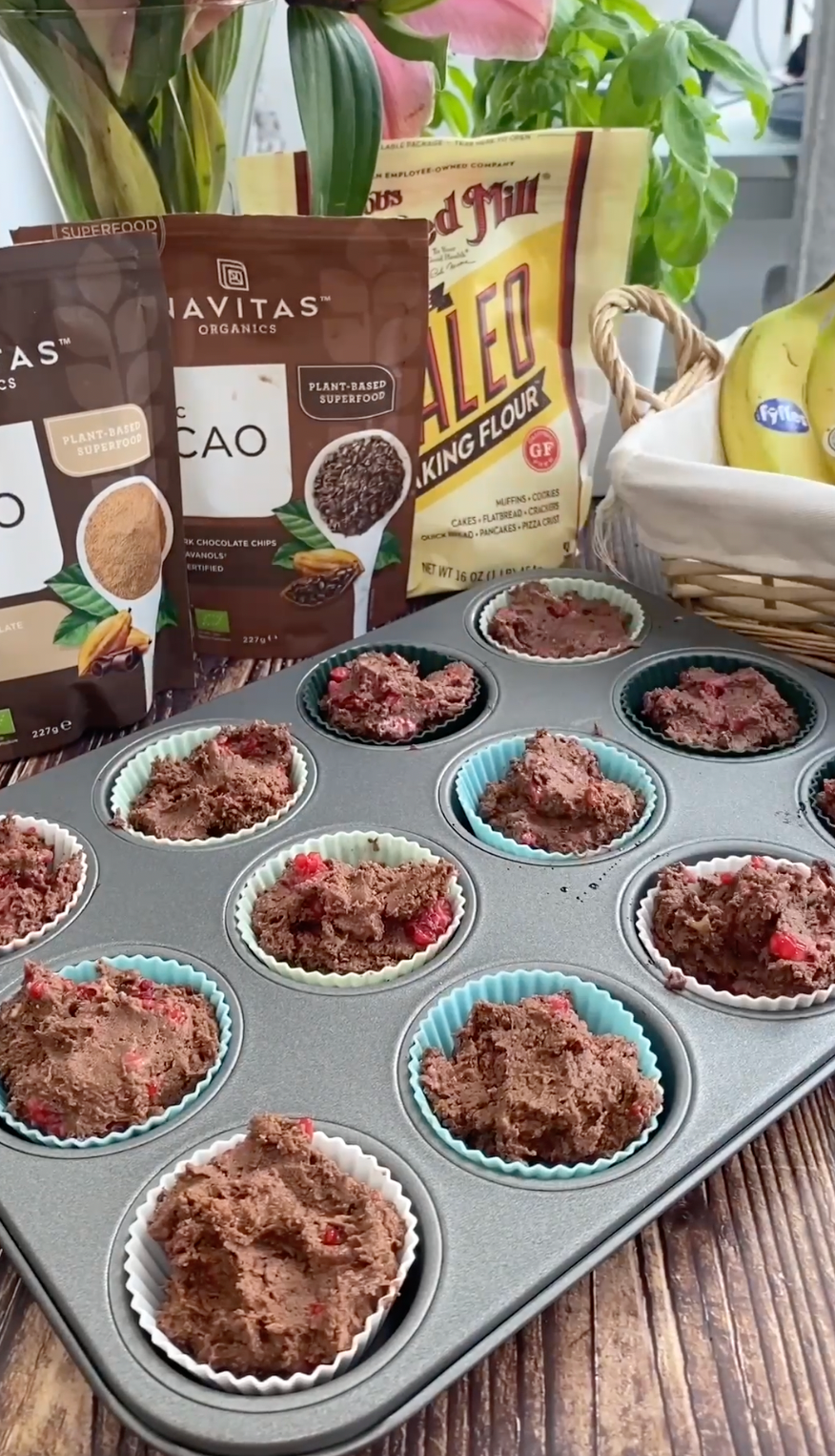 Banana Cacao Muffins