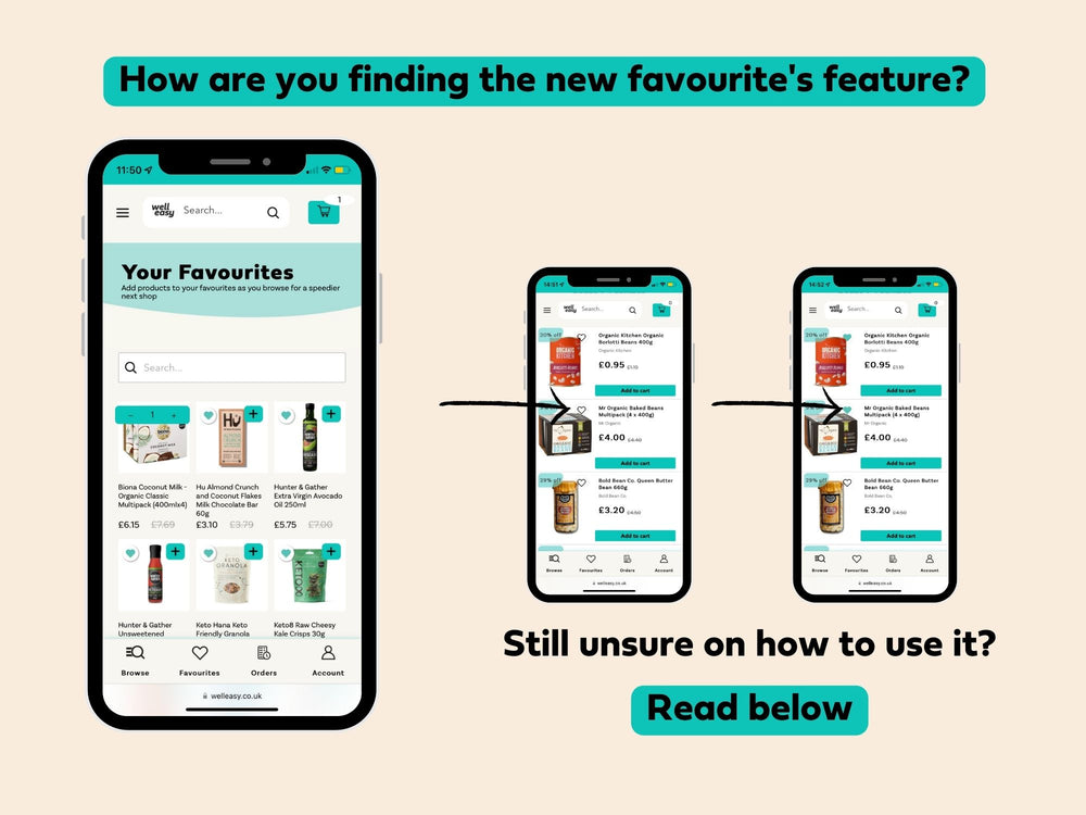 How to use the favourite's feature