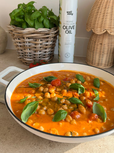 Seasonal Tomato Chickpea Recipe: A Quick, Healthy Back-to-School Family Dinner