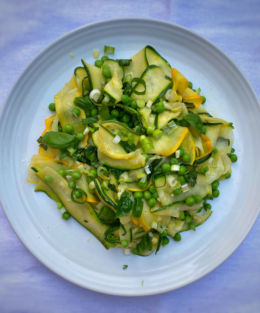 Pea and Courgette Salad with Basil and Mint
