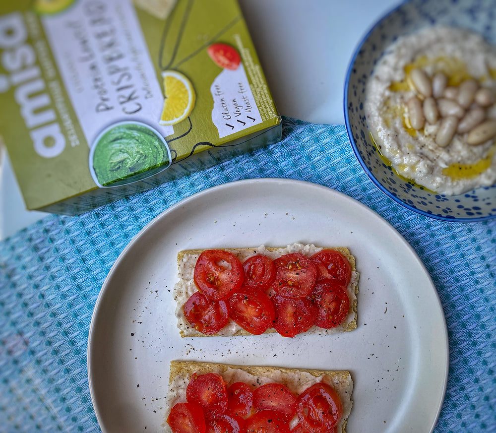 White Bean Dip With Lentil Crispbread