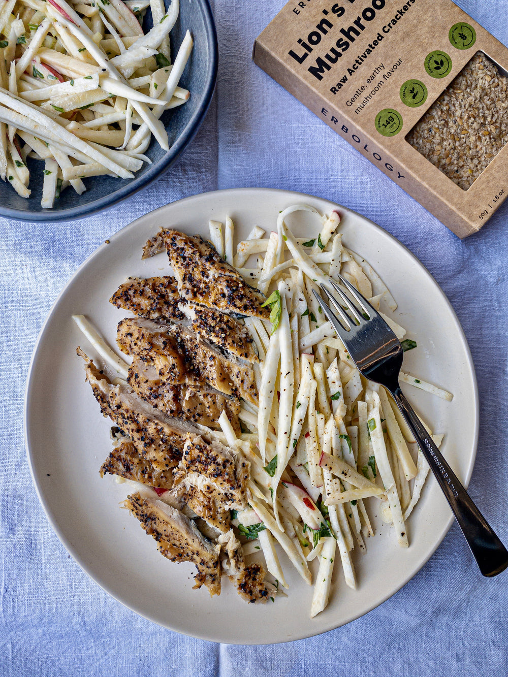 Smoked Mackerel With Celeriac And Apple Slaw