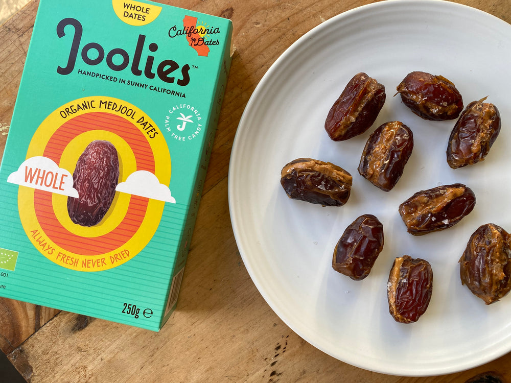 Stuffed Medjool Dates With Almond Butter And Sea Salt