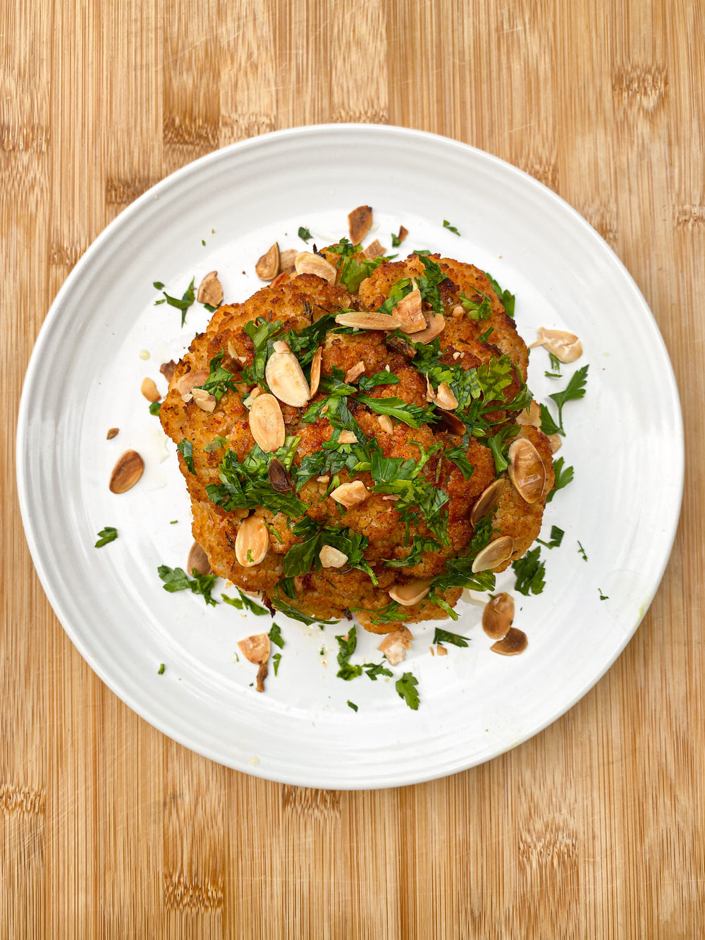 Whole Roasted Cauliflower with Lemon and Thyme