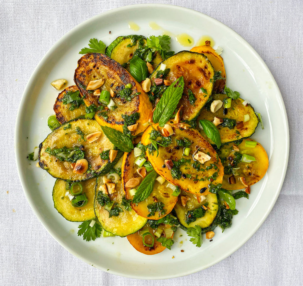 Courgette Fried Rice Fried Courgettes with a Herb Dressing and Toasted Almonds – WellEasy