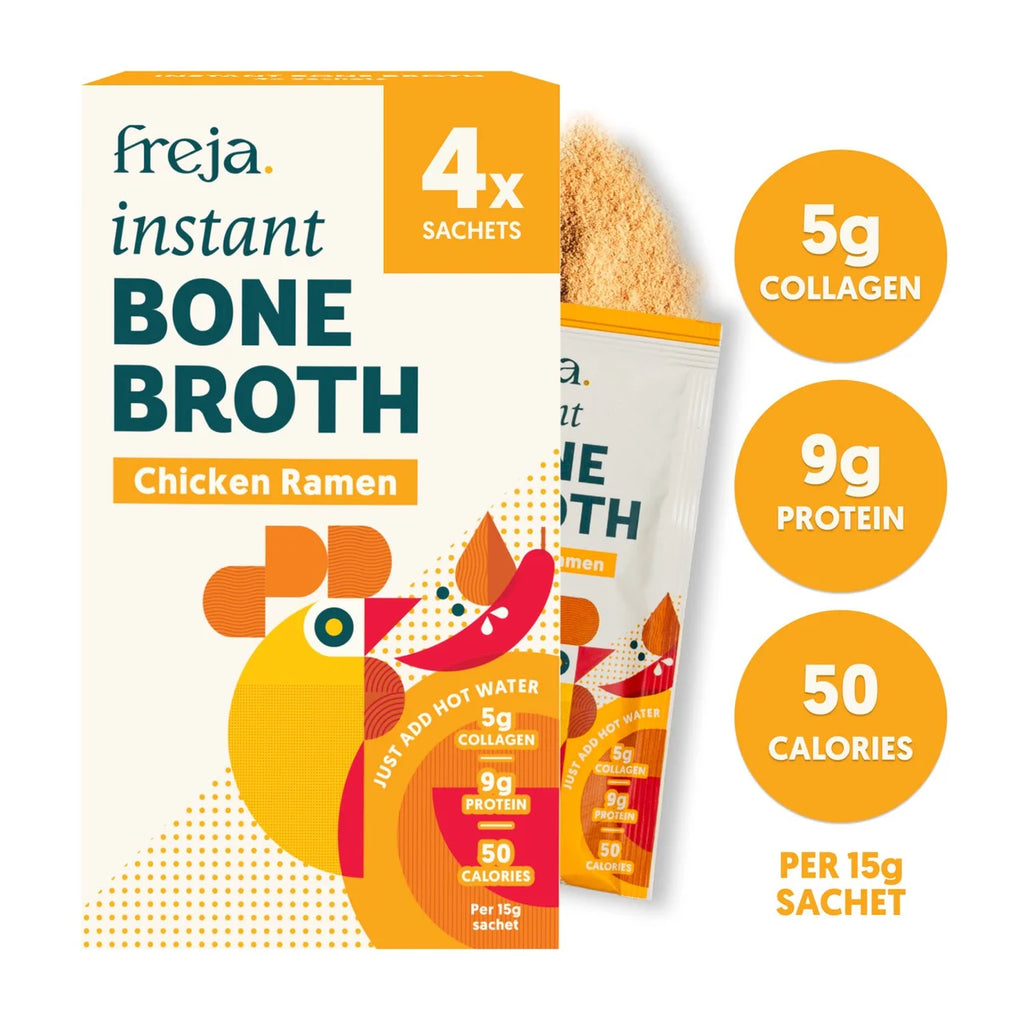 Home Freja Instant Bone Broth Chicken Ramen Box of 4 × 15g Sachets