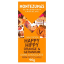 Montezuma's Happy Hippy Orange & Geranium Dark Chocolate 90g