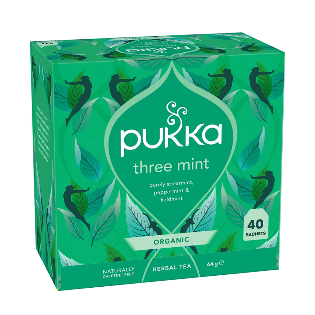 Pukka Three Mint Organic Herbal Tea 40 Tea Bags