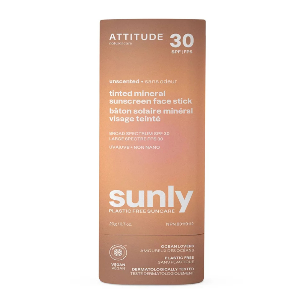 Attitude Sunly Tinted Unscented Sunscreen Stick SPF30 20g