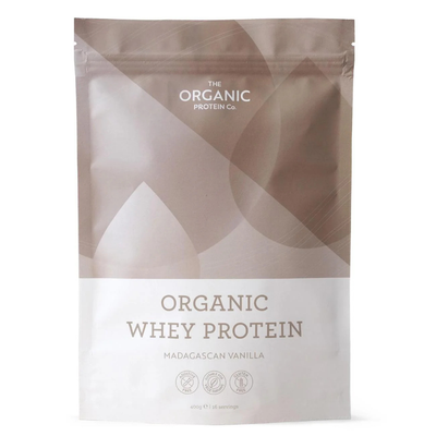 The Organic Protein Co. Madagascan Vanilla Organic Whey Protein Powder 400g