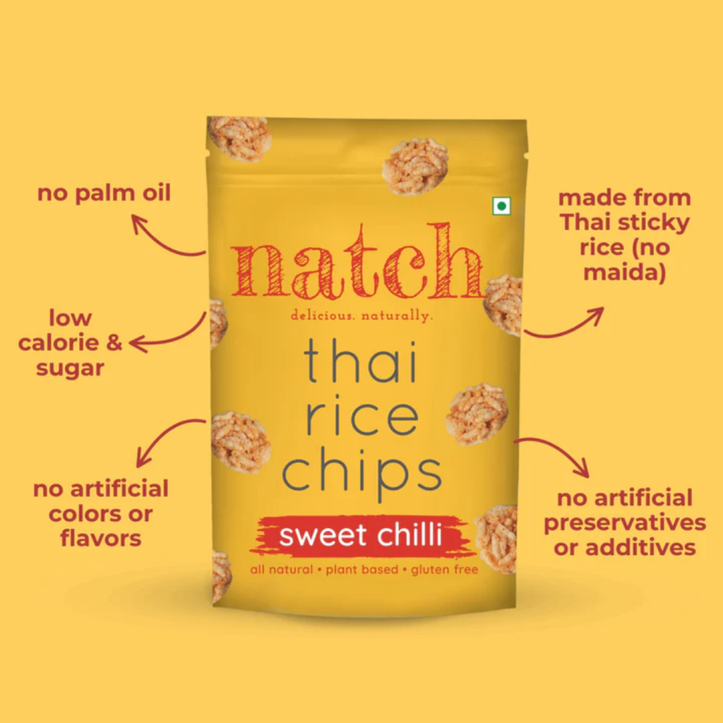 Natch Home Natch Thai Rice Chips Sweet Chilli 100g