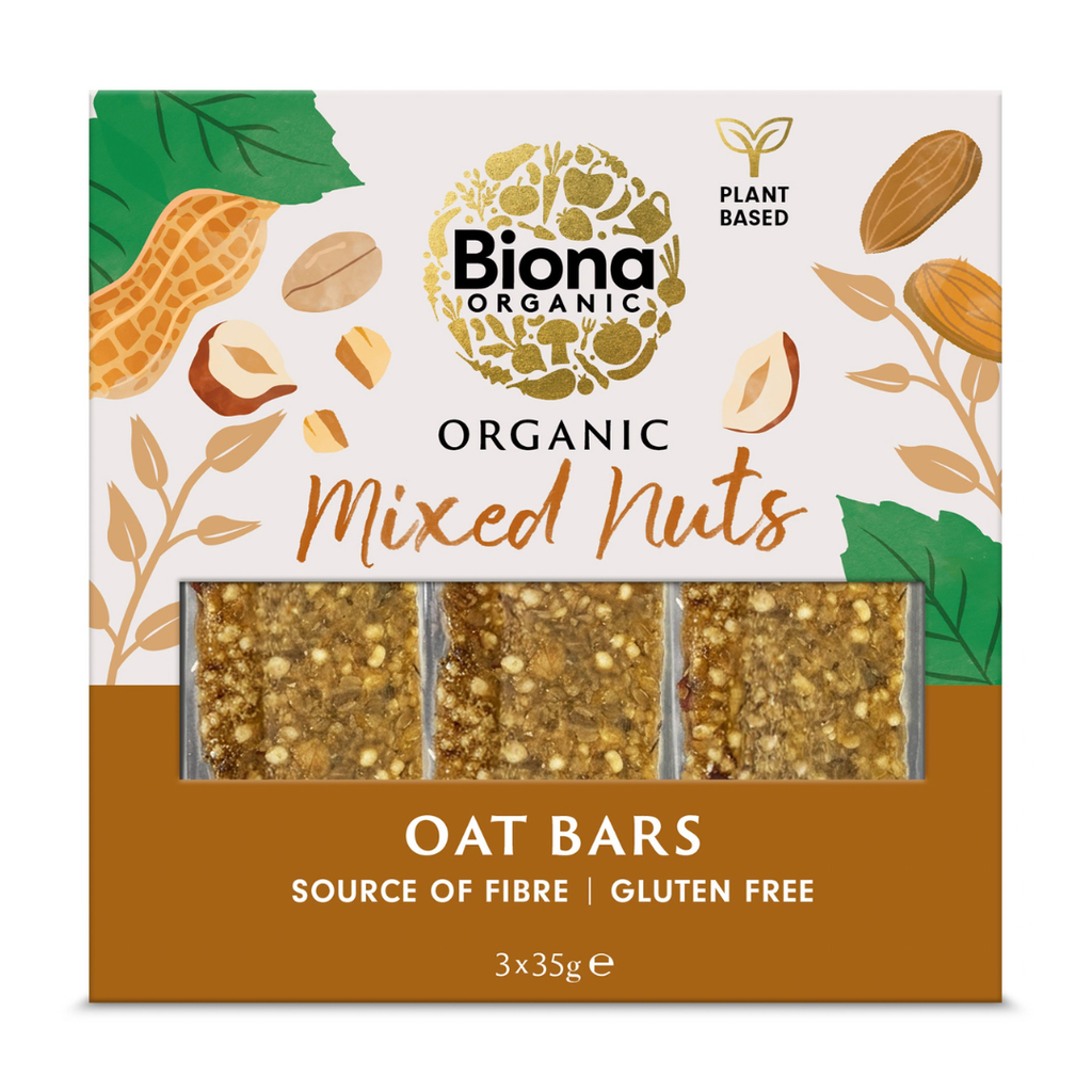 Biona Organic Mixed Nut Oat Bars Multipack 3 × 35g