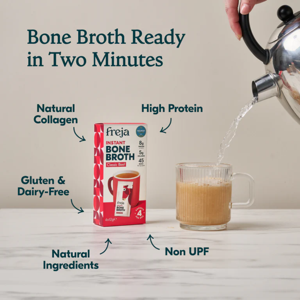 Home Freja Instant Bone Broth Classic Beef 4 sachets x 12g