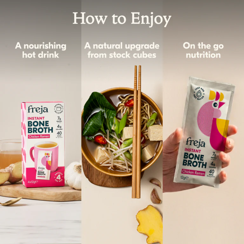 Home Freja Instant Bone Broth Chicken Ramen 4 sachets x 12g