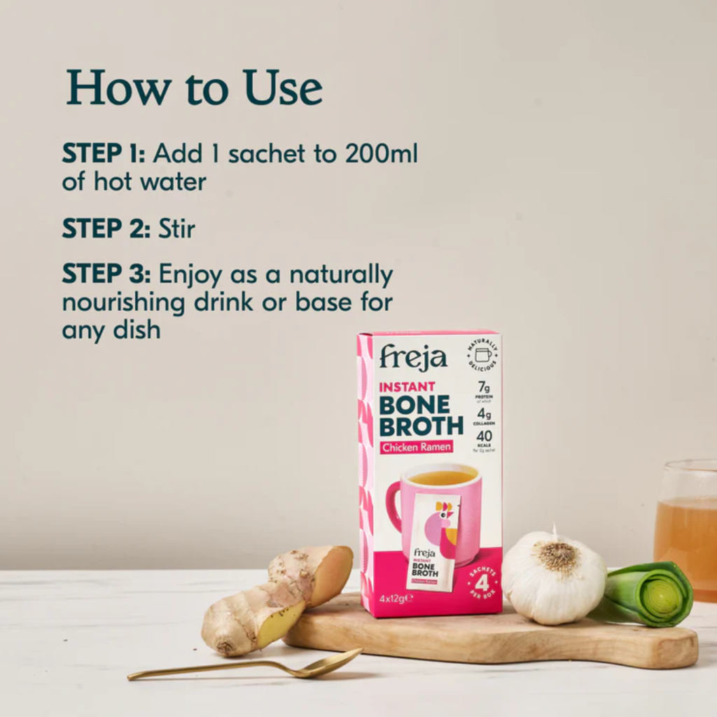 Home Freja Instant Bone Broth Chicken Ramen 4 sachets x 12g