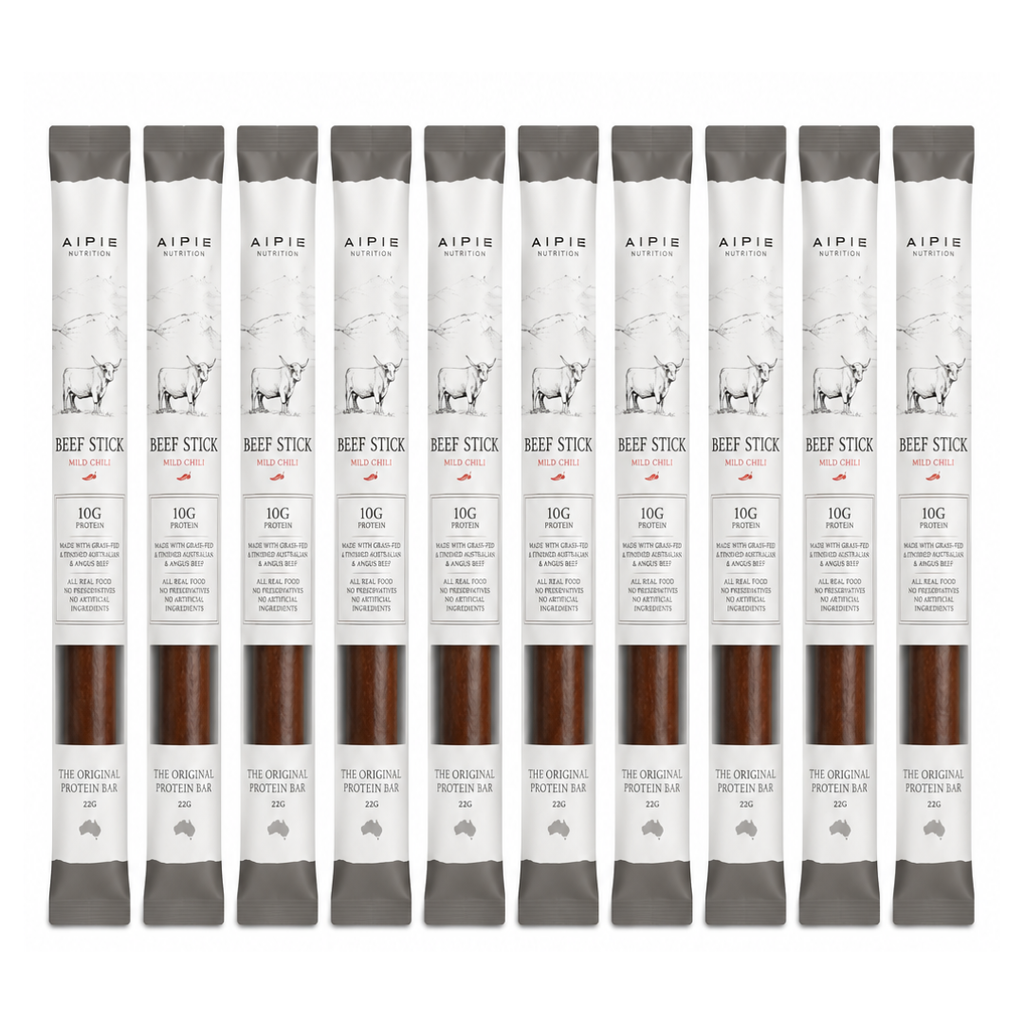 Ape Nutrition Grass-Fed Beef Sticks Mild Chilli 22g 10 Sticks