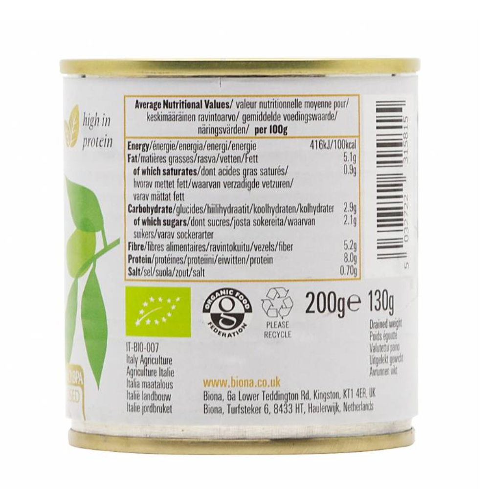 Biona Label Home Biona Organic Edamame Beans 200g