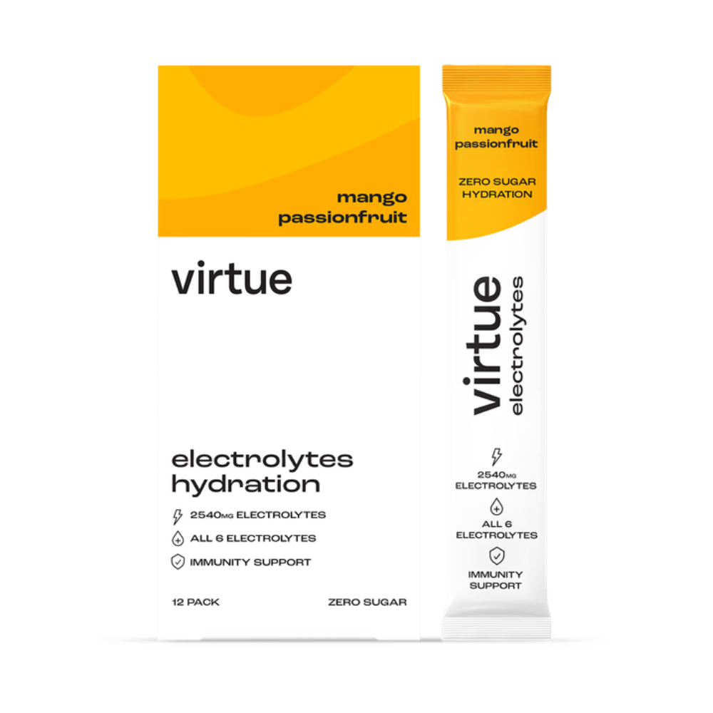 Virtue Electrolytes Hydration Mango & Passionfruit 12 Sachets