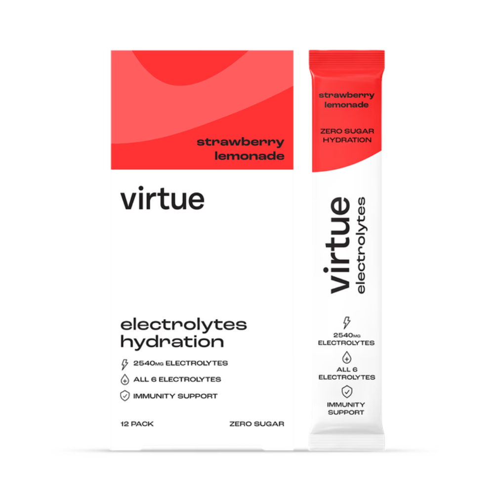 Virtue Electrolytes Hydration Strawberry Lemonade 12 Sachets