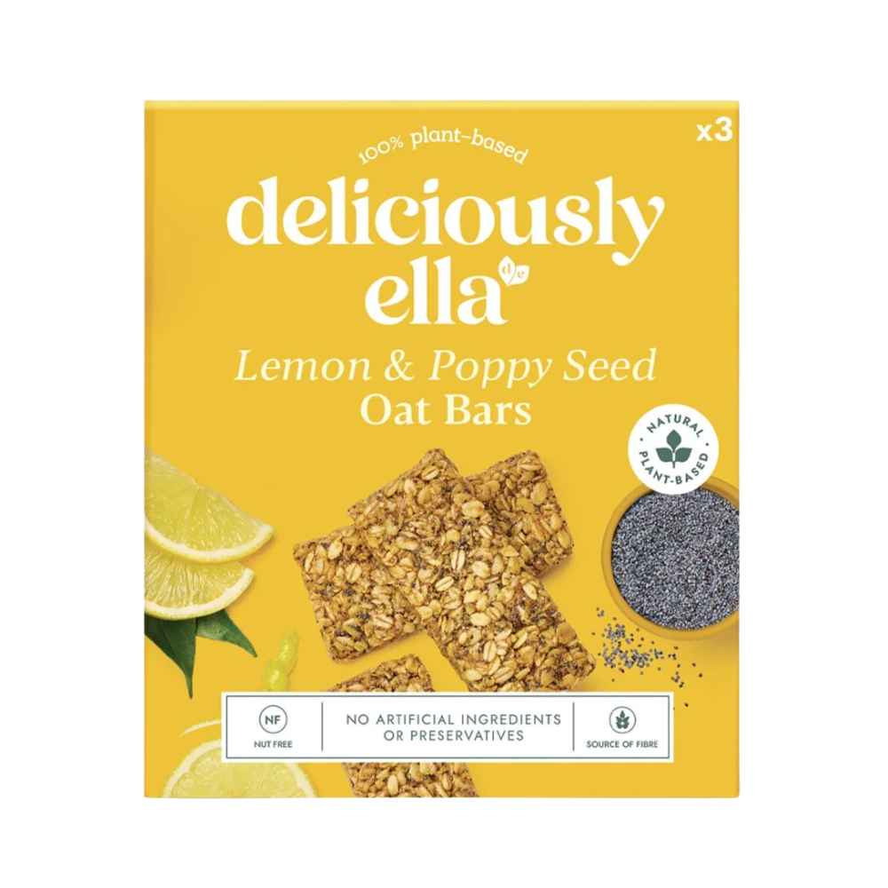 Deliciously Ella Lemon & Poppyseed Oat Bar Multipack 3 x 50g