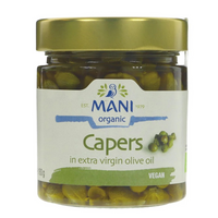 MANI Organic Capers in Extra Virgin Olive Oil 180g