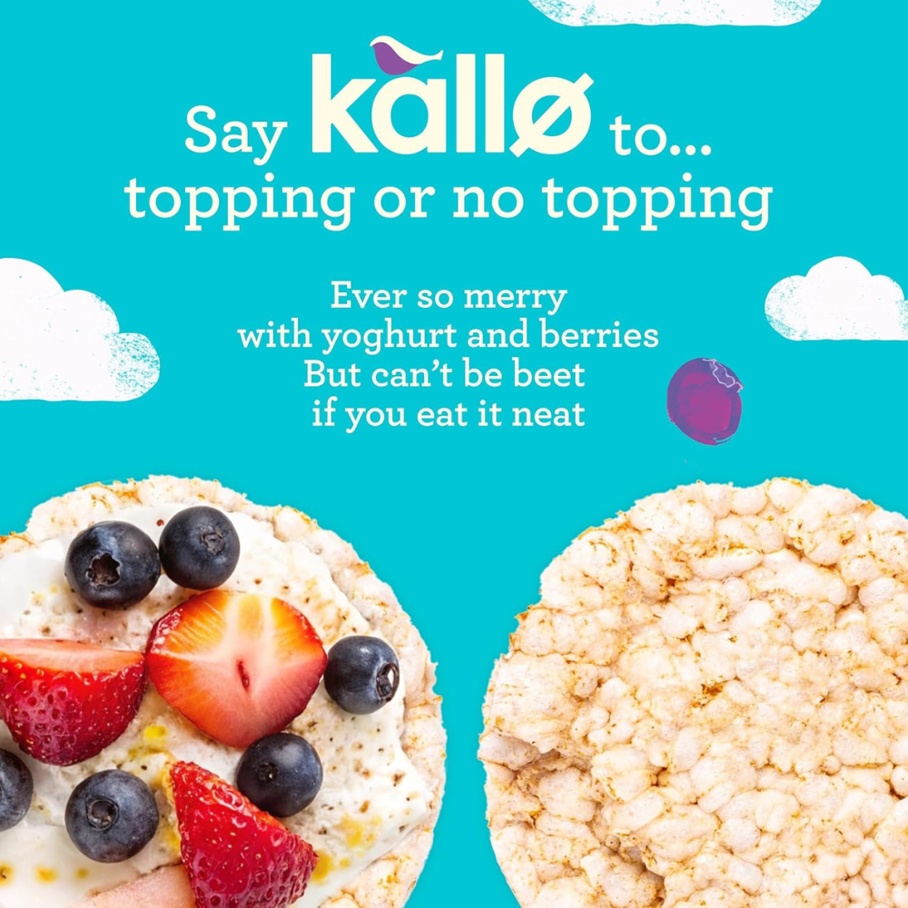 Kallo Rice Snacks Home Kallo Blueberry & Vanilla Wholegrain Rice & Corn Cakes 131g