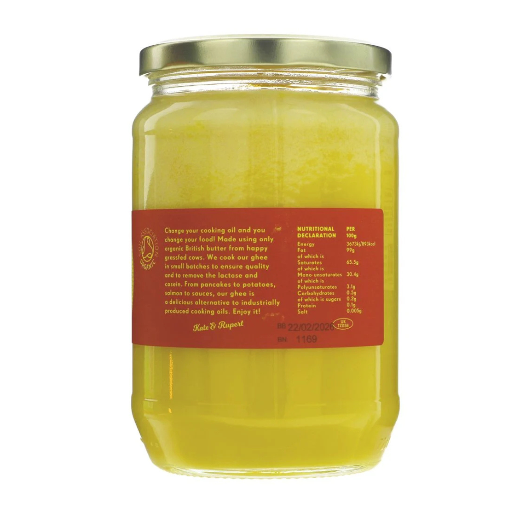 Home Happy Butter Artisan Organic UK Grass Fed Ghee 580g Jar