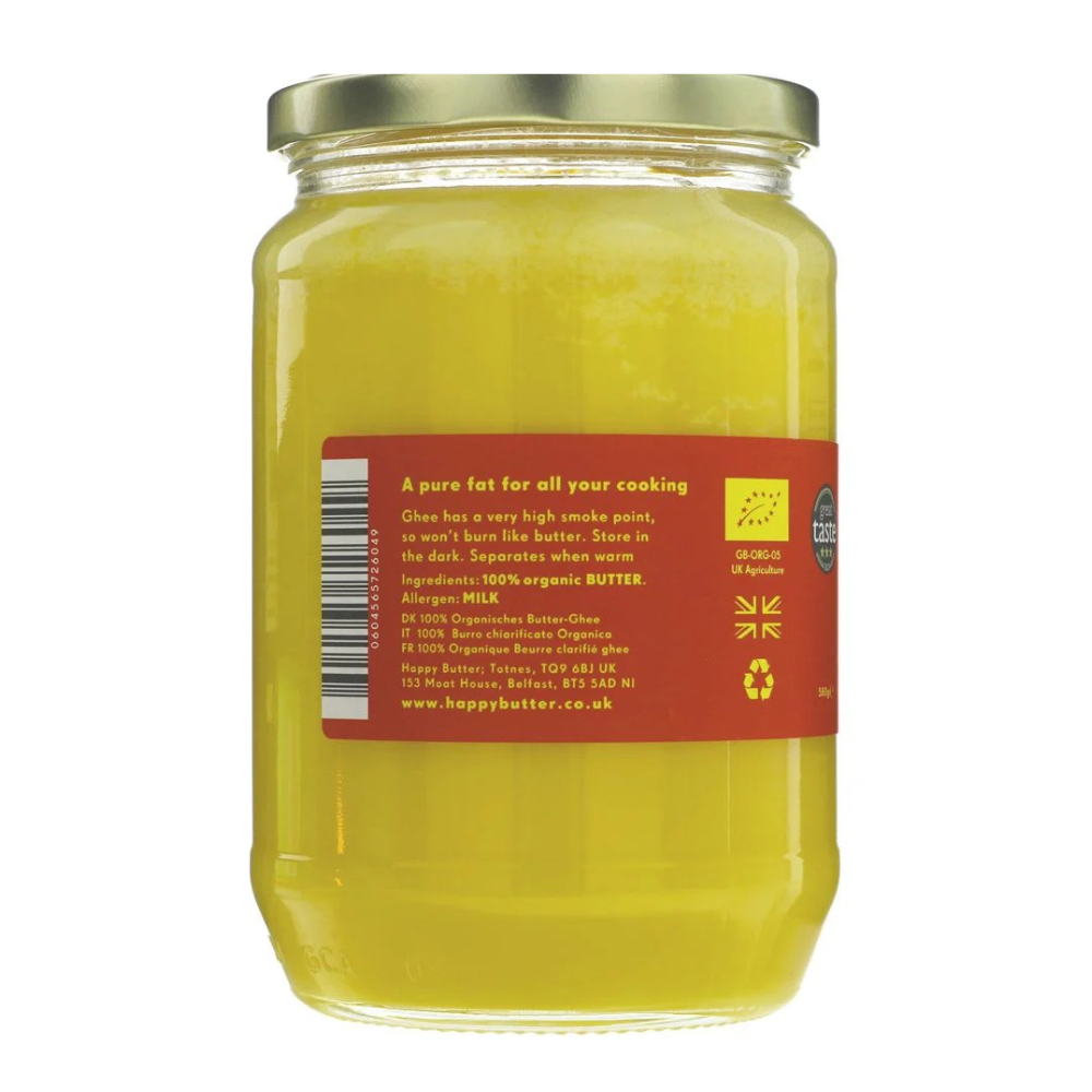 Home Happy Butter Artisan Organic UK Grass Fed Ghee 580g Jar