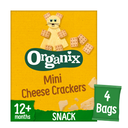Organix Mini Cheese Crackers Toddler Snack 4x20g