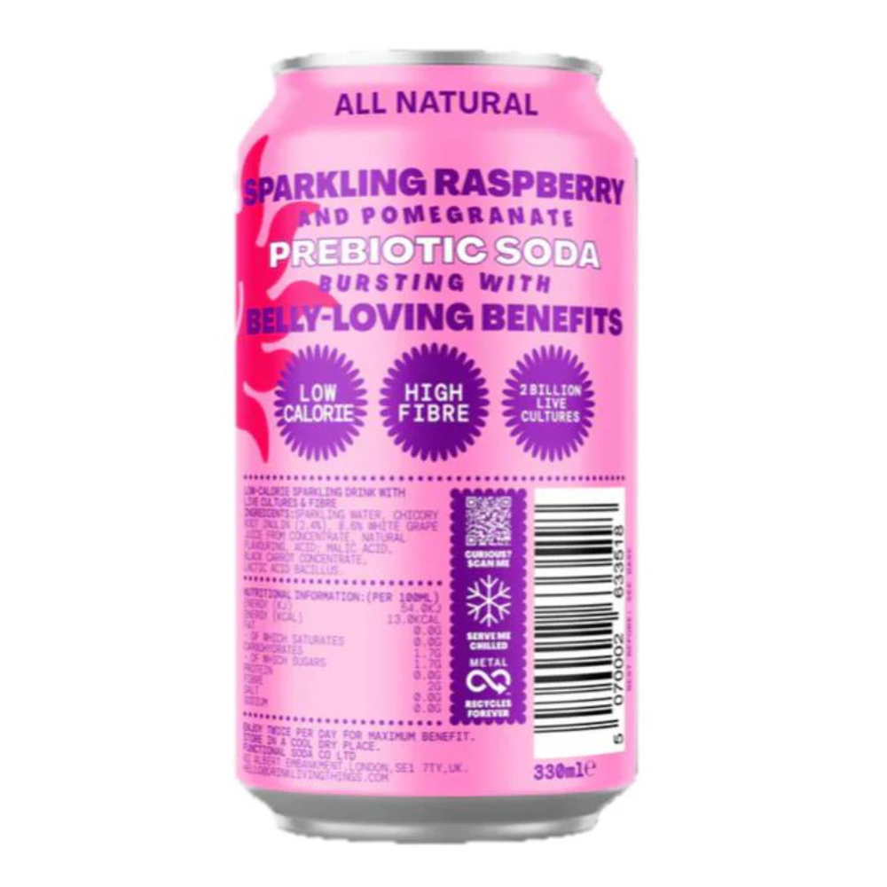 Home Living Things Soda Raspberry & Pomegranate 4x330ml